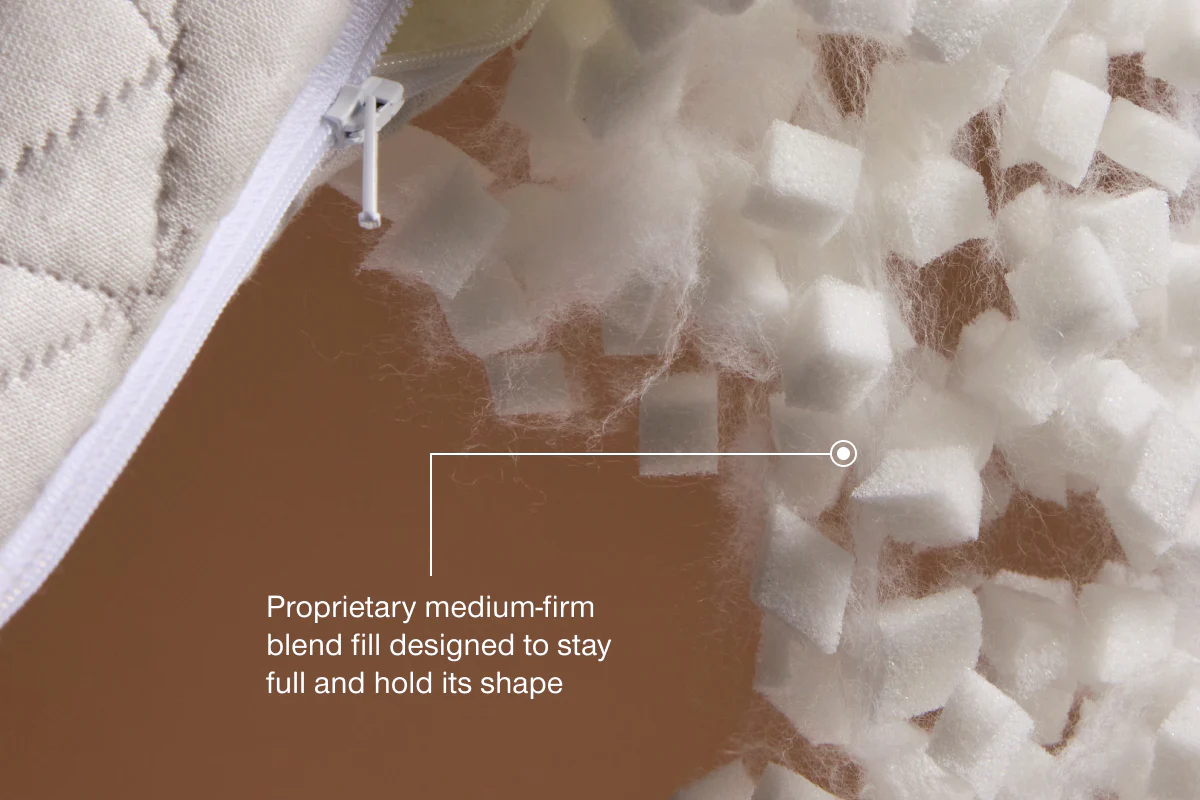 Cross-cut memory foam fill